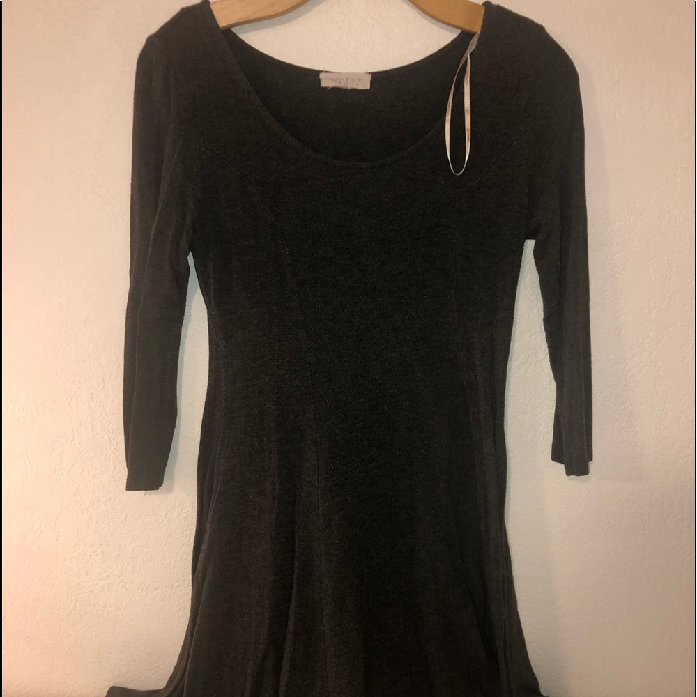 Charcoal gray T shirt dress
